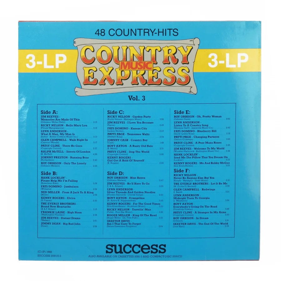 Country music fra Succes (str. 30 cm)