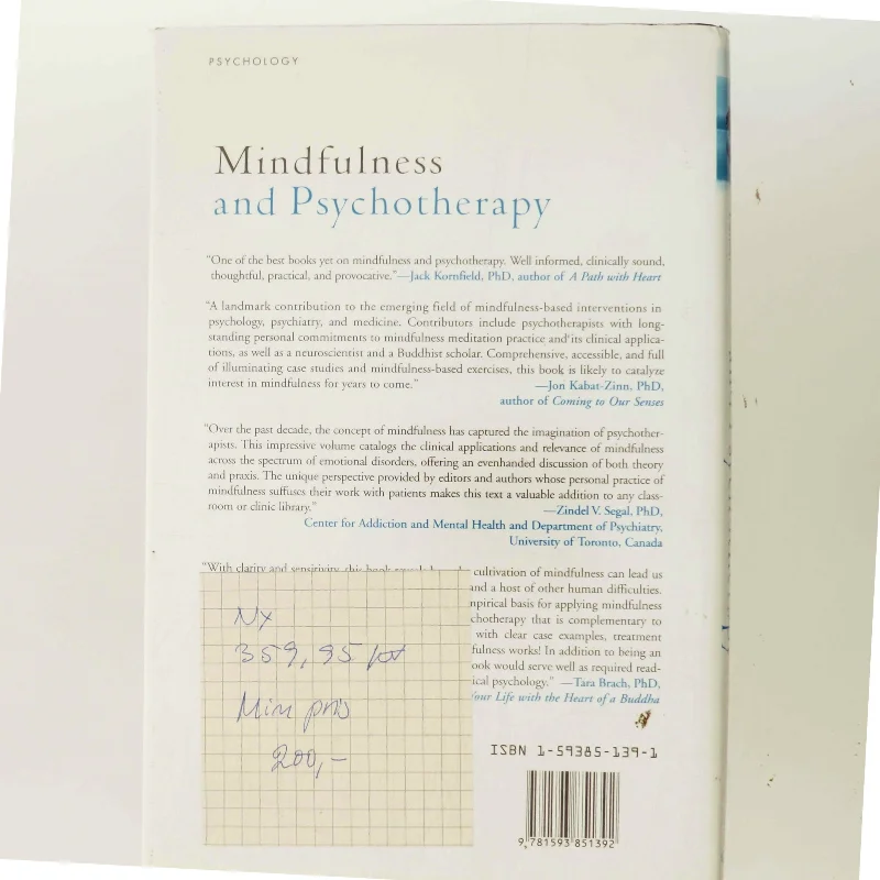Mindfulness and psychotherapy (Bog)