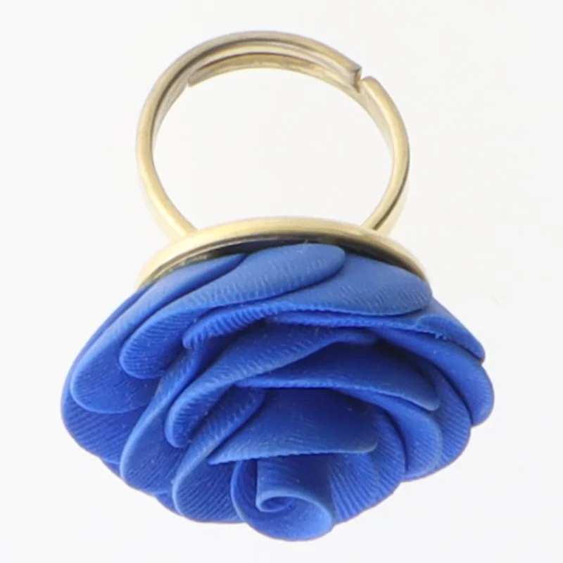 Blå blomsterring (str. 51 mm)