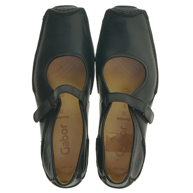 Sort Gabor damesko med rem fra Gabor str. 37(længde 26)