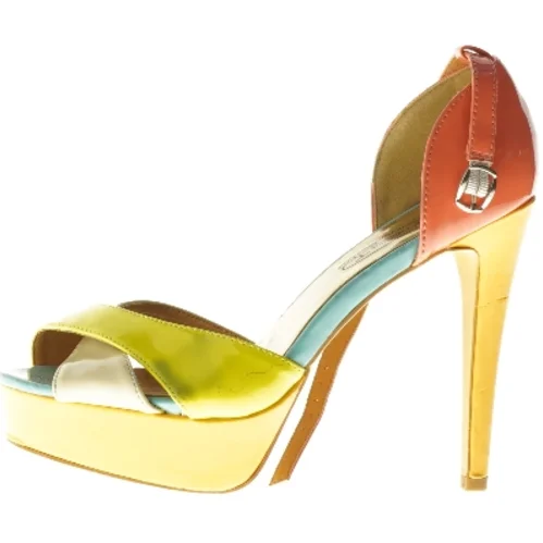 Farverige højhælede sandaler fra Spot On (str. 36-37 )