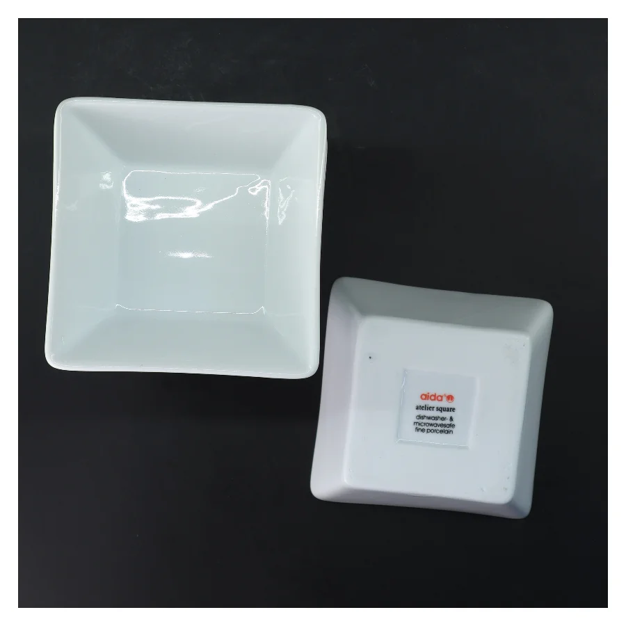 Porcelænsskåle, 6 stk. 12x12 cm fra Aida (str. 6 stk 12x12 cm)
