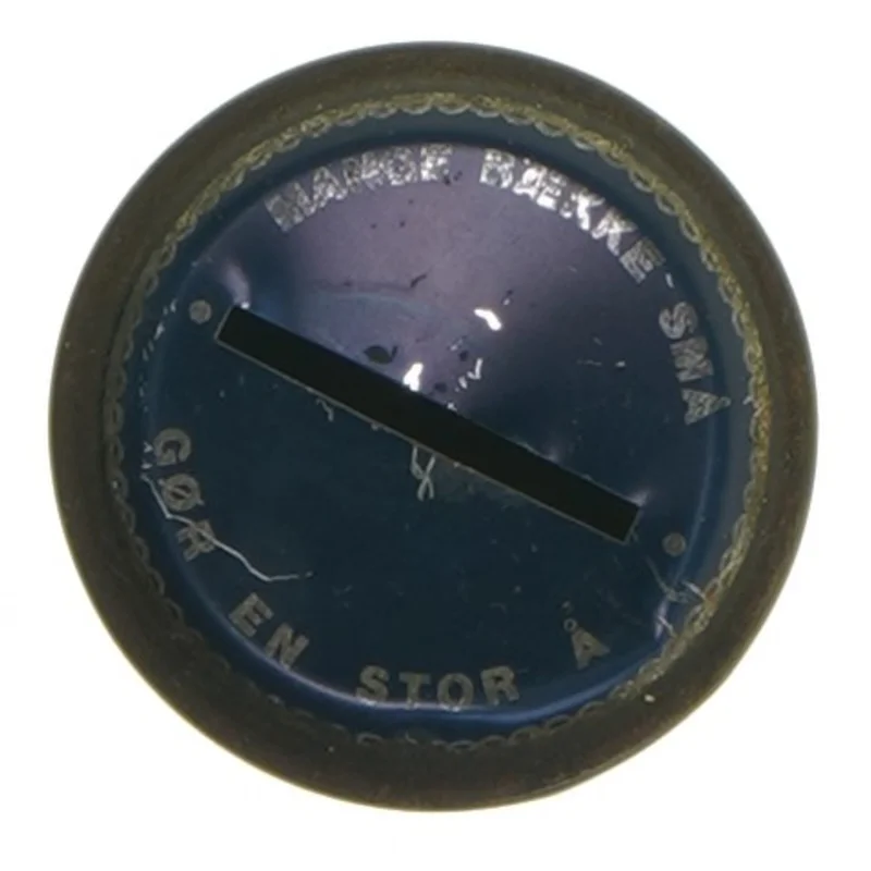 Antik sparebøsse fra Irma (str. 7,5 cm)