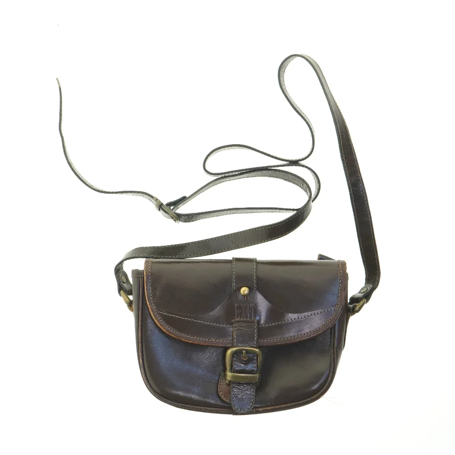 Læder skuldertaske fra EXIT (str. 22x15,5 cm)