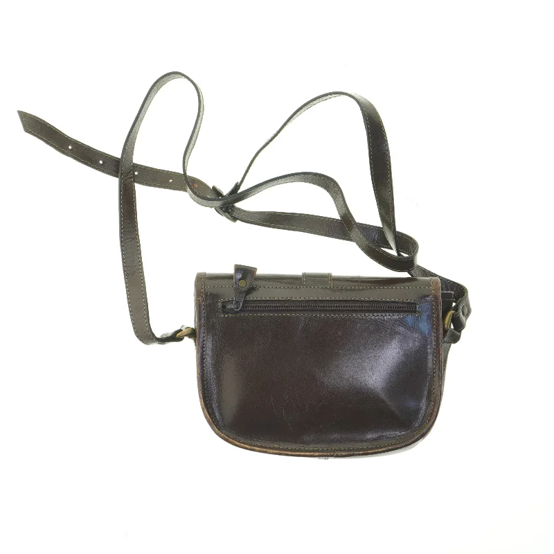 Læder skuldertaske fra EXIT (str. 22x15,5 cm)