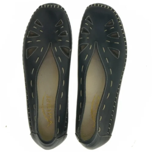 Dame lædersko med stikninger i størrelse 37 fra Vainer (str. 37 )