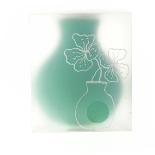 Grøn vase i glas fra QDO (str. 20 cm)