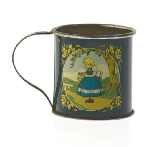 Samlermøntkrus med Irmapige motiv fra Irma (str. Ø. 4 cm. længde. 4 cm)