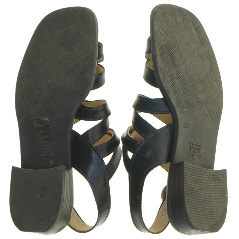 Sorte lædersandaler, str. 37 fra Tamaris (str. 37 )