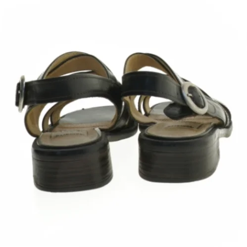 Sorte lædersandaler, str. 37 fra Tamaris (str. 37 )