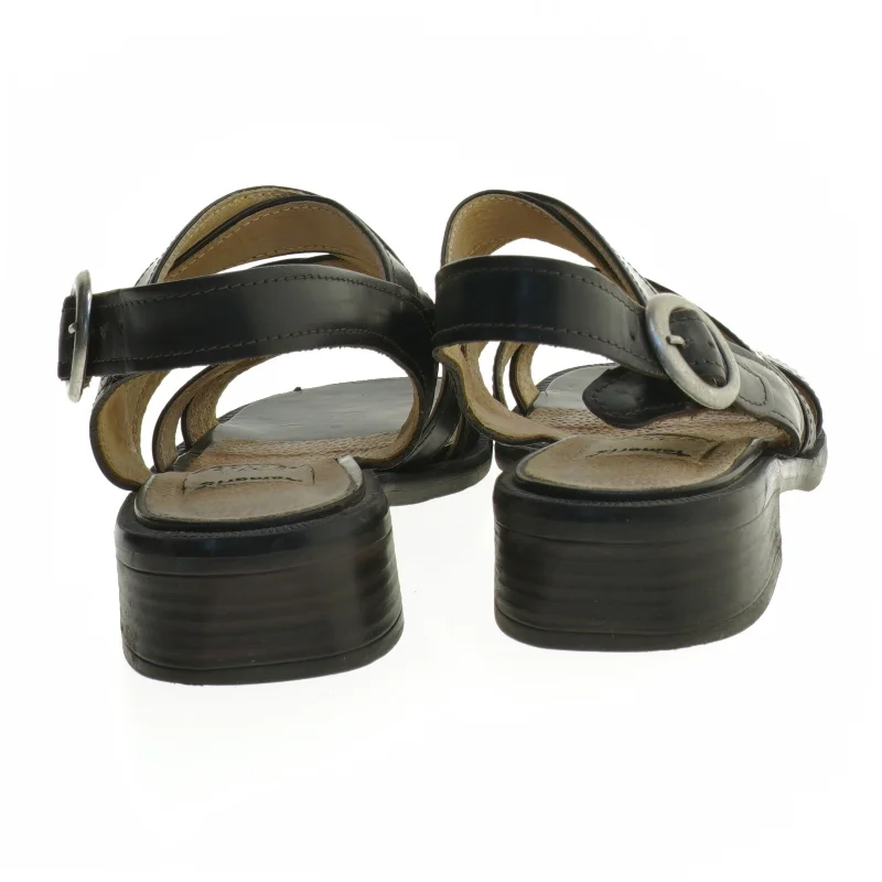 Sorte lædersandaler, str. 37 fra Tamaris (str. 37 )