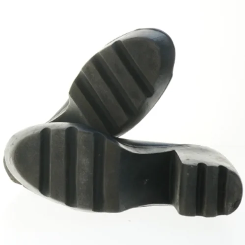 Sort ankel støvle med lynlås (str. Længde, 23 cm)