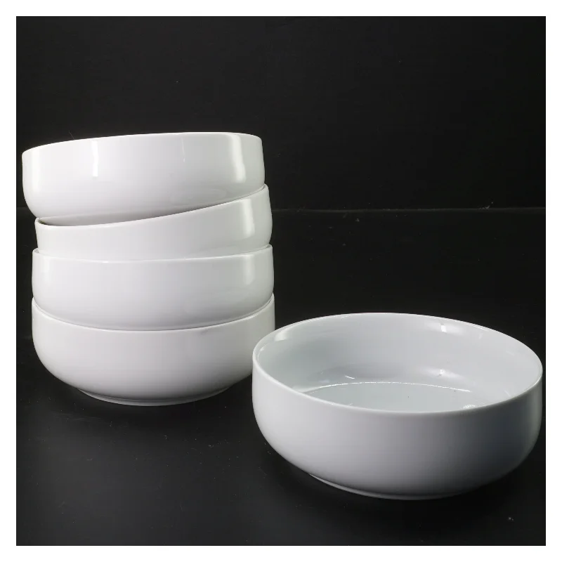 Hvide skåle, 5 stk Ø 13 cm (str. 5 stk Ø 13 cm)