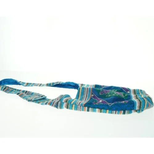Broderet stofskuldertaske (str. 40x33 cm)