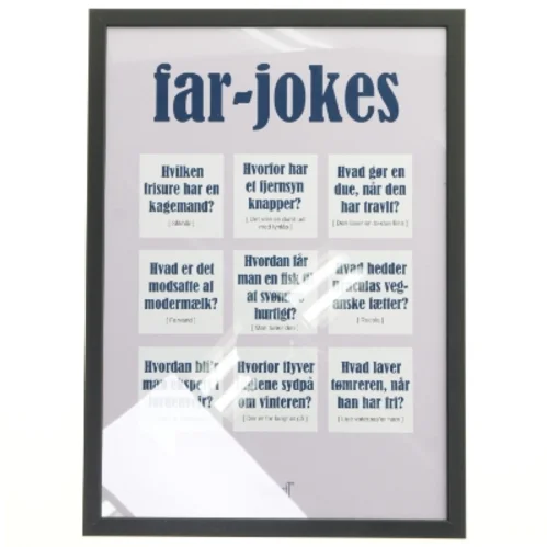 Billedramme med far-jokes fra Dia’lægt (str. 44x32 cm)