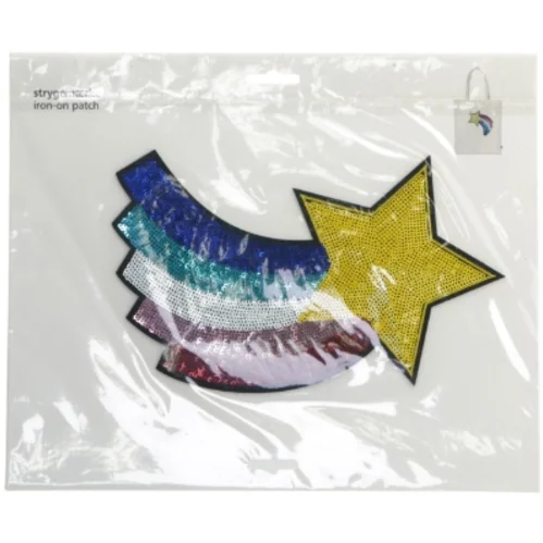 Stjerneskud strygemærke med pailletter fra Flying Tiger