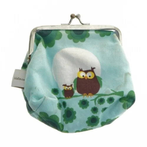 Mønstret pung med ugler fra Blafre (str. 12x10,5 cm)