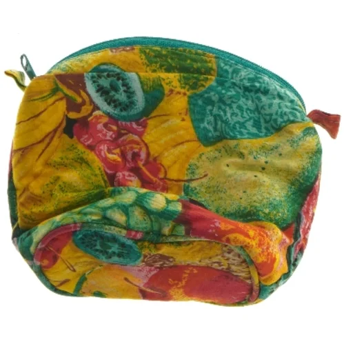 Makeup taske med blomstermønster (str. 16,5x13 cm)