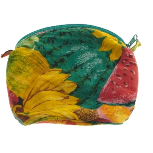 Makeup taske med blomstermønster (str. 16,5x13 cm)