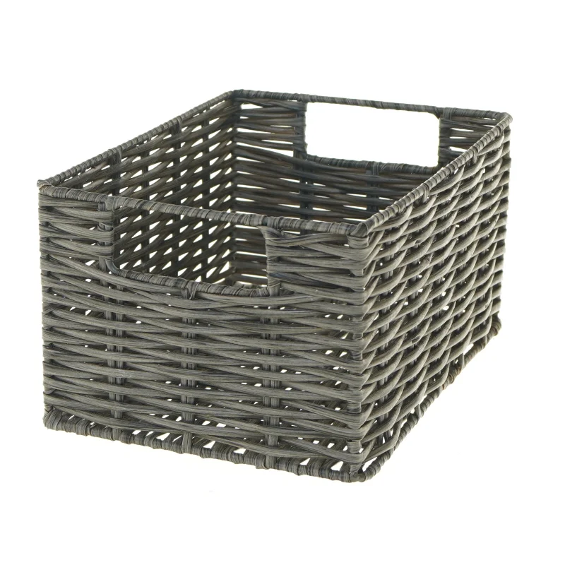 Kurv i flettet materiale (str. 12x6x23 cm)