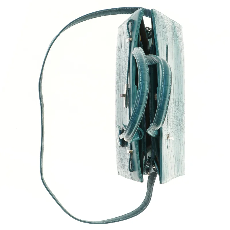 Håndtaske med krokodillemønster fra David Jones (str. 25x33 cm)