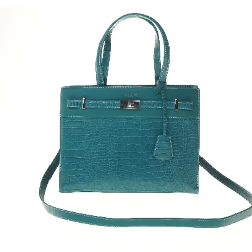 Håndtaske med krokodillemønster fra David Jones (str. 25x33 cm)