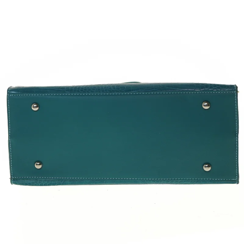 Håndtaske med krokodillemønster fra David Jones (str. 25x33 cm)