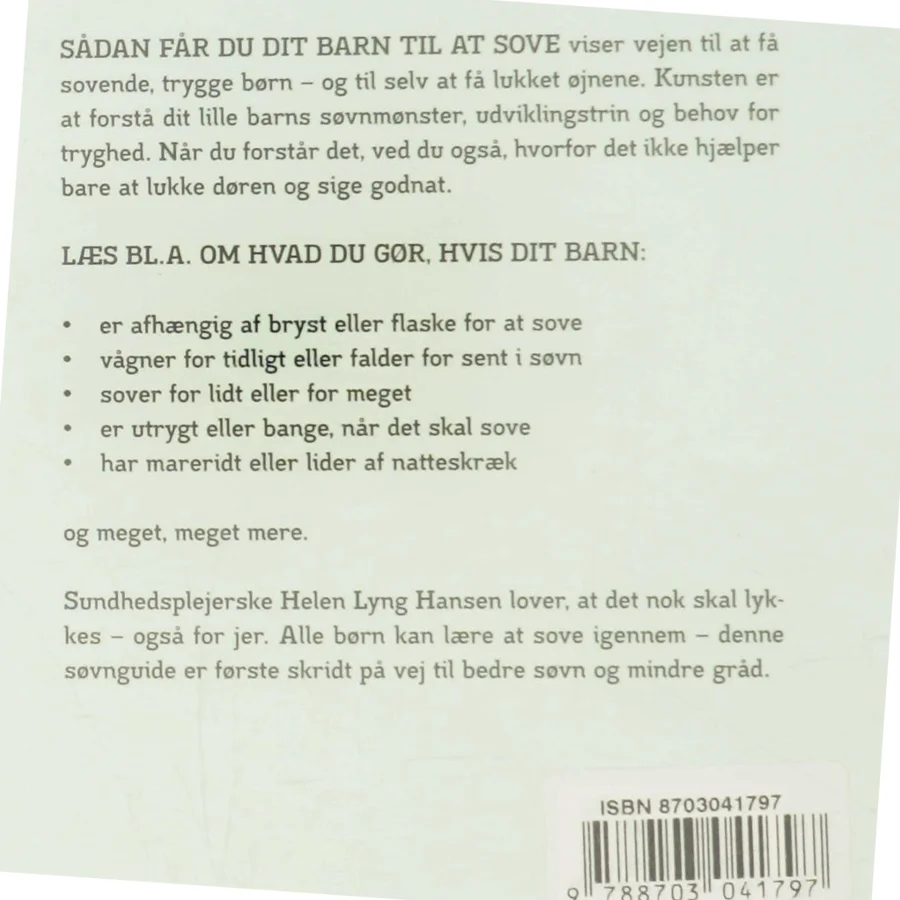 Sådan får du dit barn til at sove! af Helen Lyng Hansen (Bog)