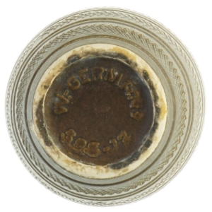 Gammel metalvase fra W Germany (str. 17x10 cm)