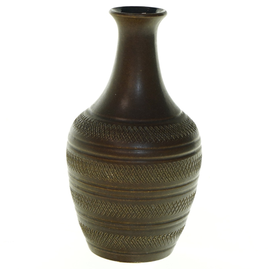 Gammel metalvase fra W Germany (str. 17x10 cm)