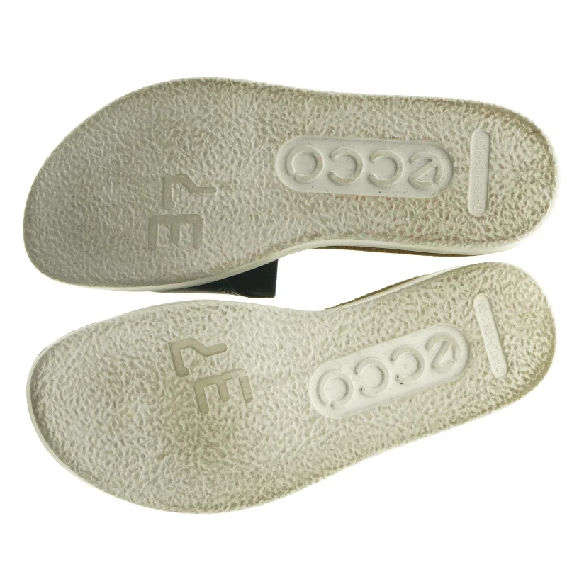 Sorte lædersandaler fra Ecco (str. Sko 37)