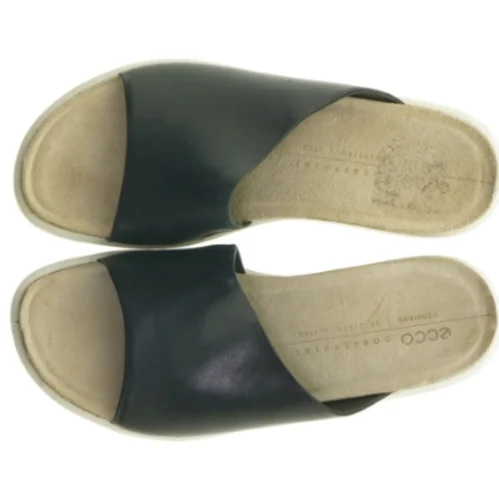 Sorte lædersandaler fra Ecco (str. Sko 37)