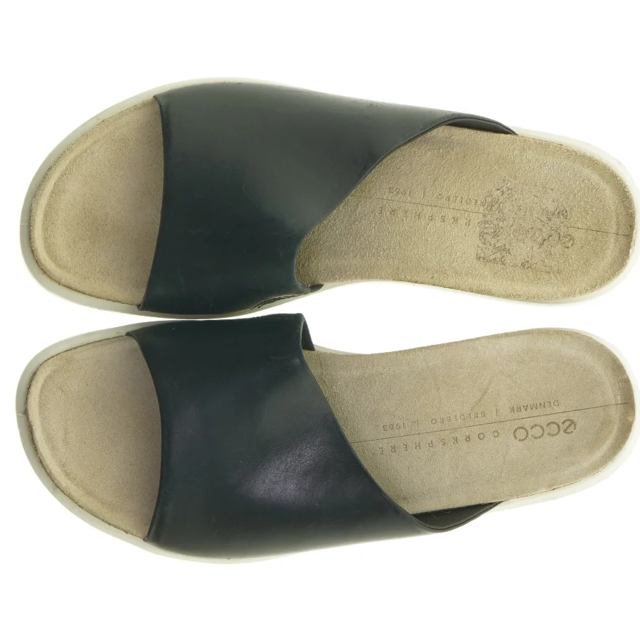 Sorte lædersandaler fra Ecco (str. Sko 37)