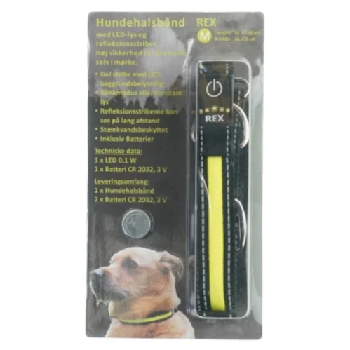 Reflekshalsbånd med LED-lys fra REX (str. 40-60x2,5 cm)