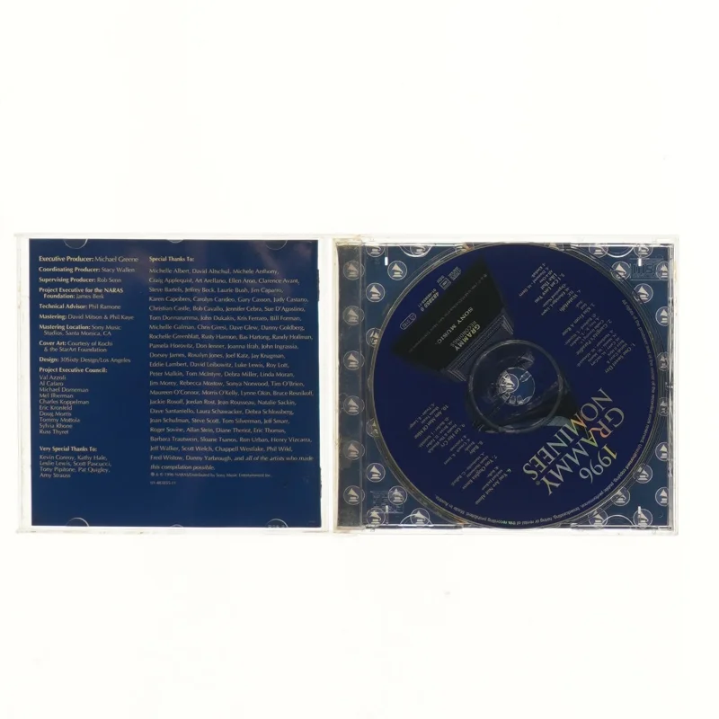 CD: 1996 Grammy Nominees fra Sony Music (str. 12,5x14 cm)