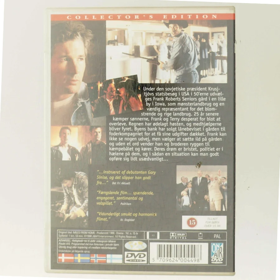 Miles from home med Richard Gere (DVD)
