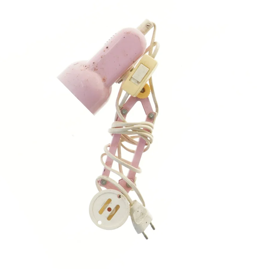 Lyserød bordlampe (str. 29 cm)