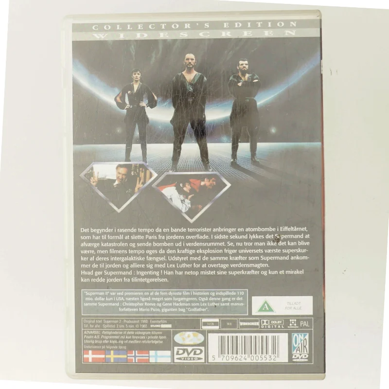 Superman II med Christopher Reeve (DVD)
