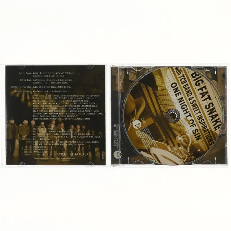 Big Fat Snake CD - One Night of Sin