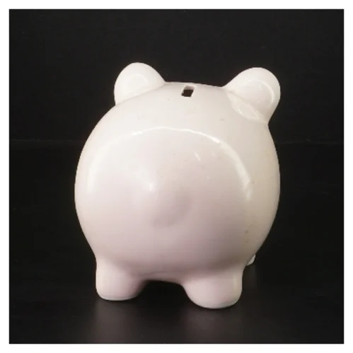 Lyserød sparegris (str. 15x12x11 cm)