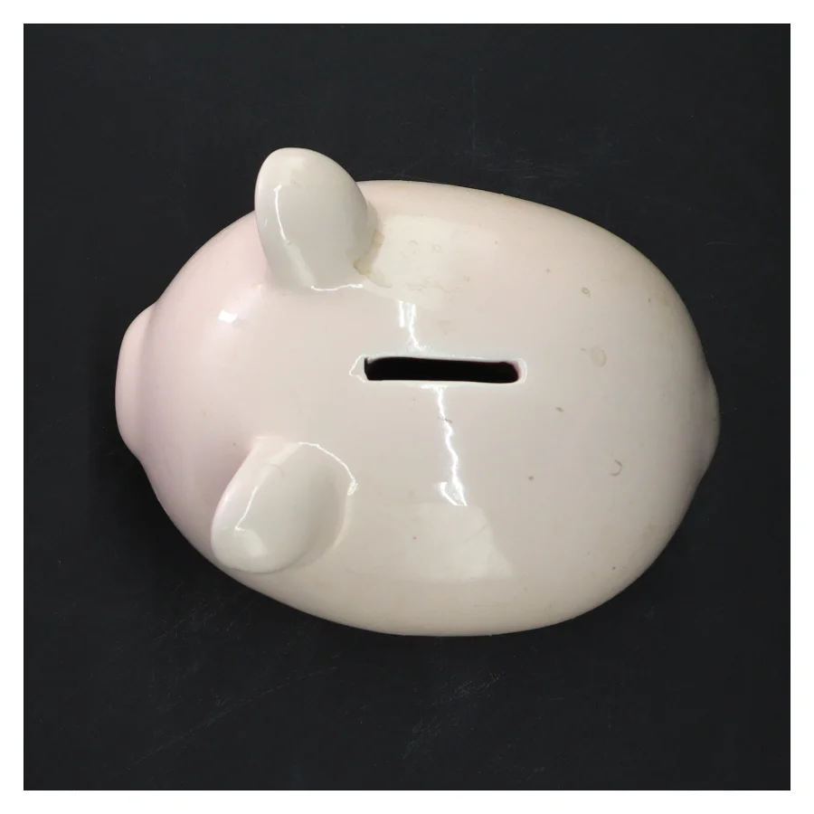 Lyserød sparegris (str. 15x12x11 cm)