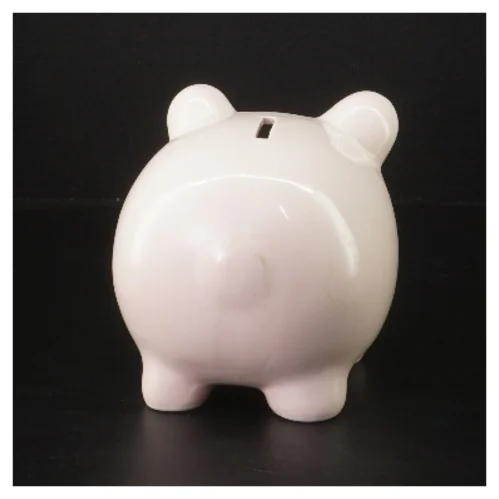 Sparegris i keramisk materiale (str. 15x12x11 cm)