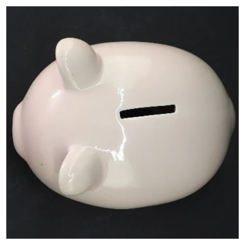 Sparegris i keramisk materiale (str. 15x12x11 cm)