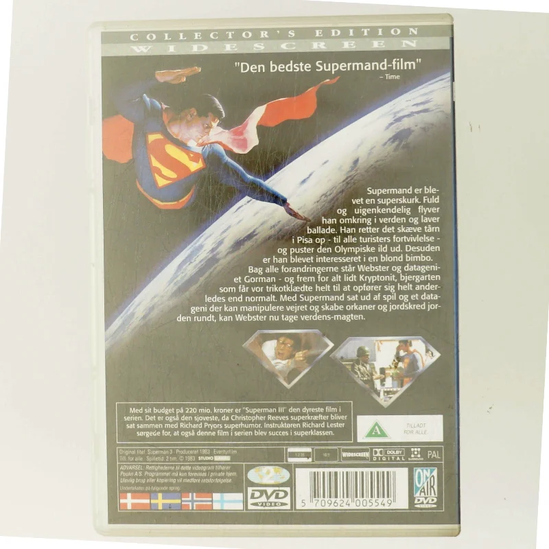 Superman III med Christopher Reeve (DVD)