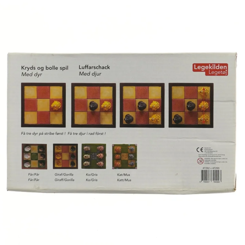 Kryds og bolle spil med dyr