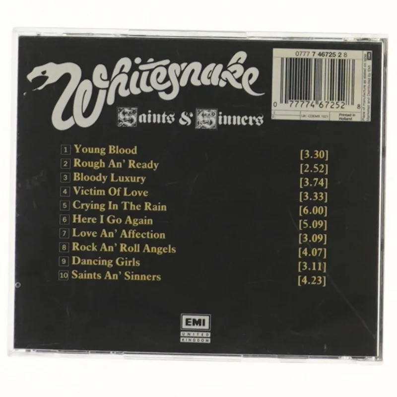Whitesnake CD: Saints & Sinners fra Whitesnake