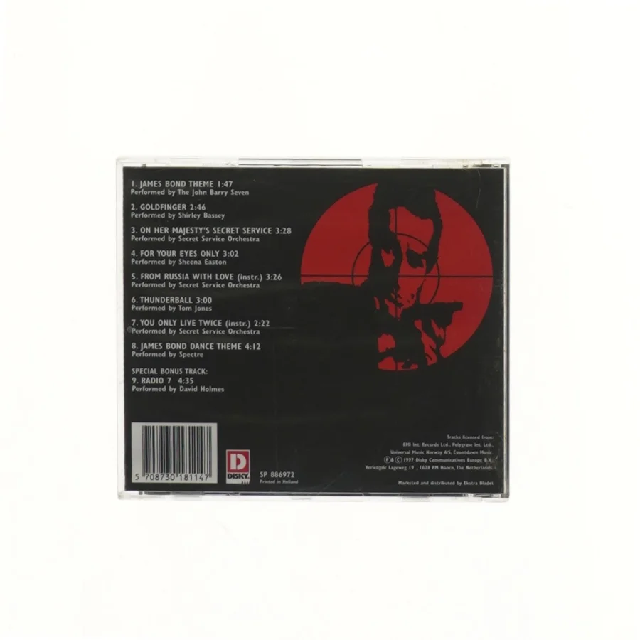 James Bond CD (str. 12,5x14 cm)