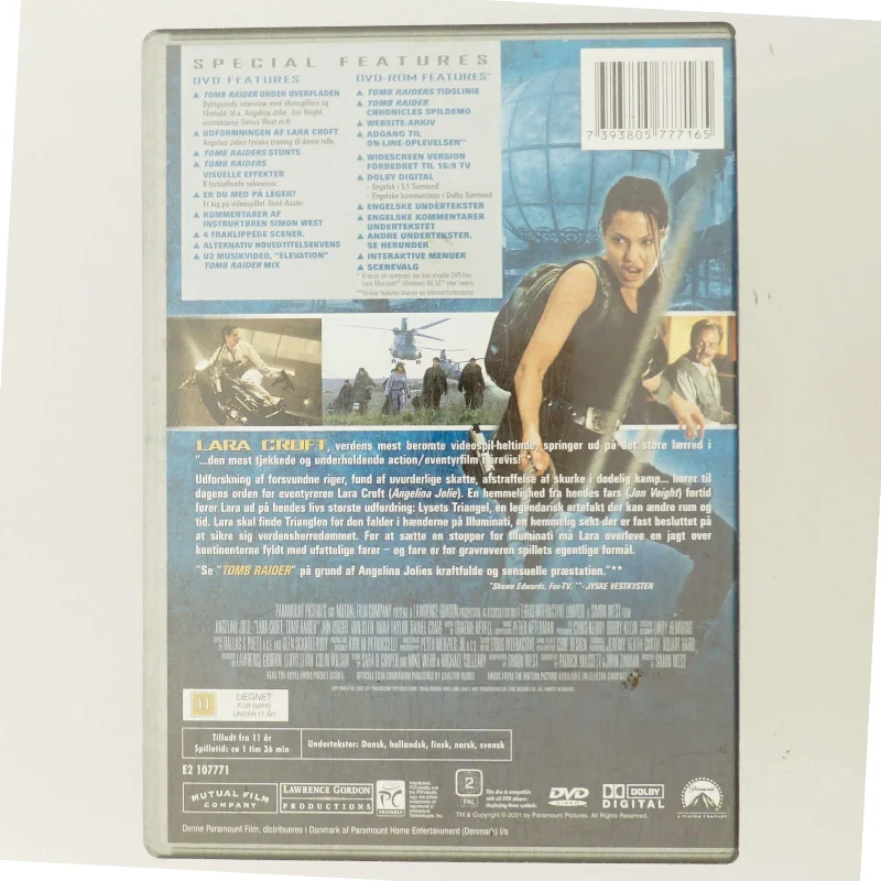 Lara Croft:  Tomb Raider med Angelina Jolie (DVD)