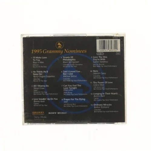 CD: Grammy Nominees 1995 fra Sony Music (str. 12,5x14 cm)