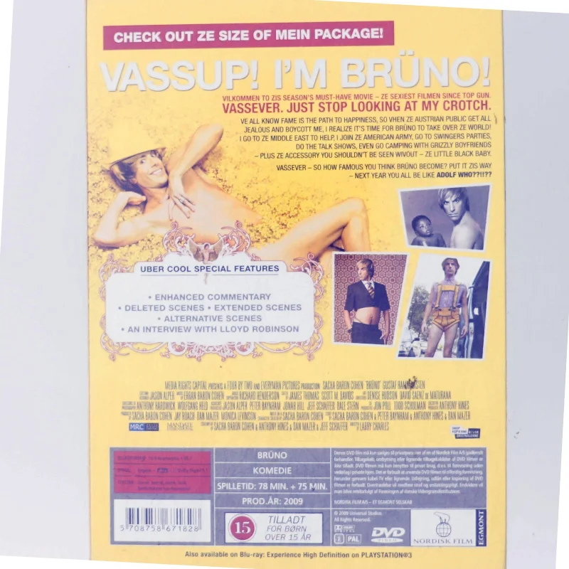 Brüno med Sacha Baron Cohen (DVD)